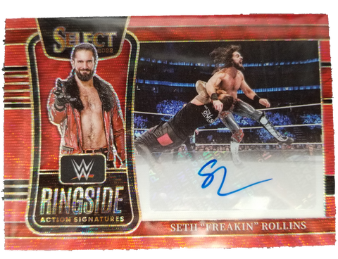 Seth "Freaking" Rollins 2022 Select Ringside Action Signatures Auto Card #RA-SRL