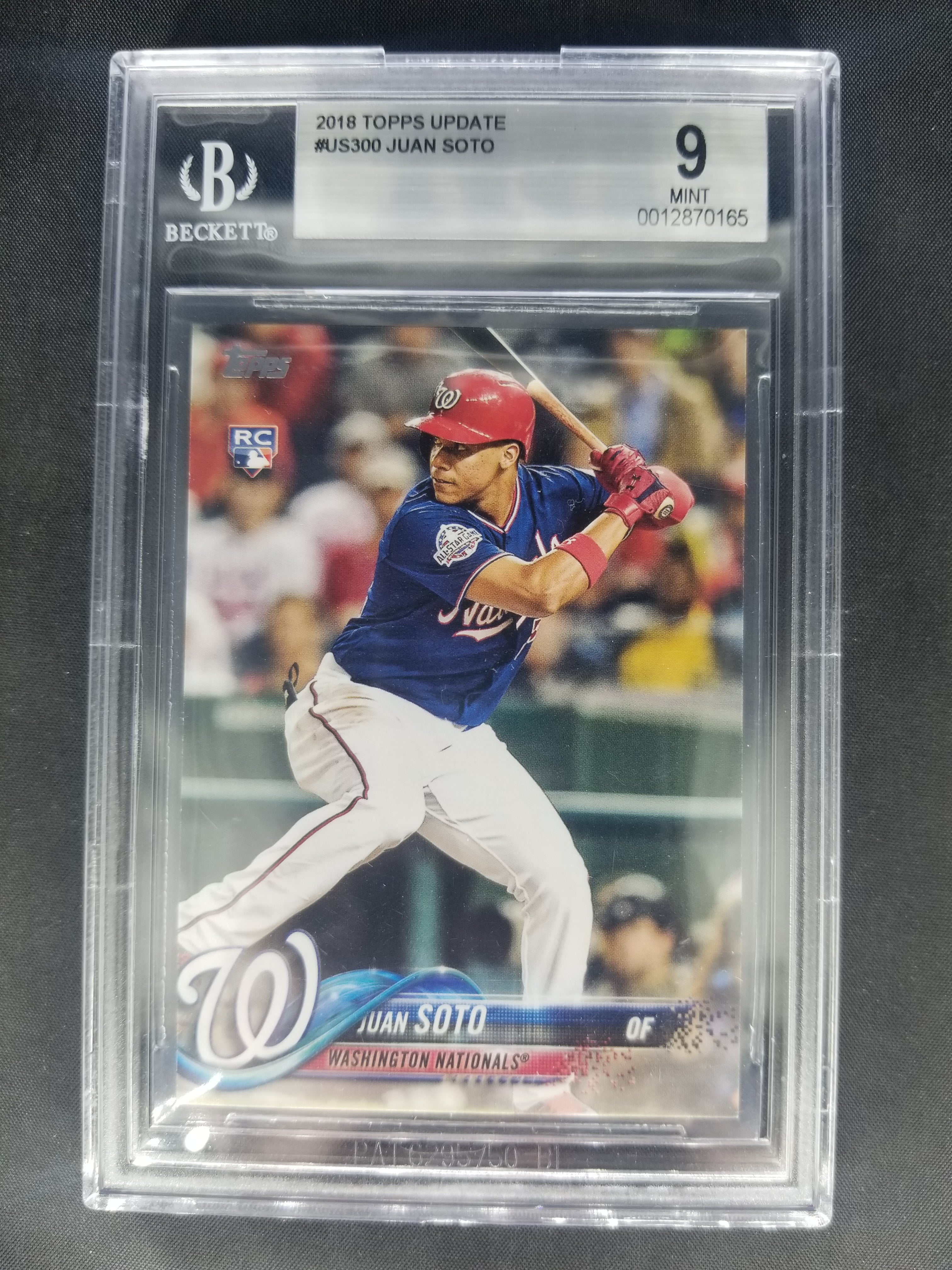 Juan Soto 2018 Topps trading card BGS 9 – All In Autographs