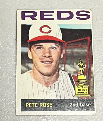 1964 Topps #125 Pete Rose Baseball Card OFF CENTER