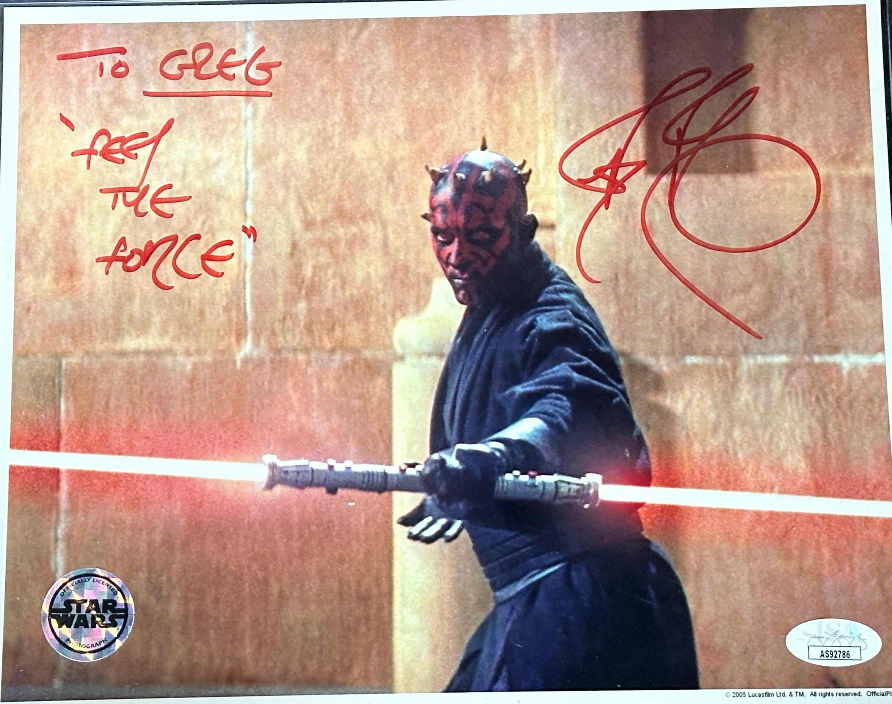 Star Wars darth newest maul (Ray park) autograph Magazine