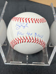 Luis Guillorme Autographed Baseball Inscribed "Fear the Beard"