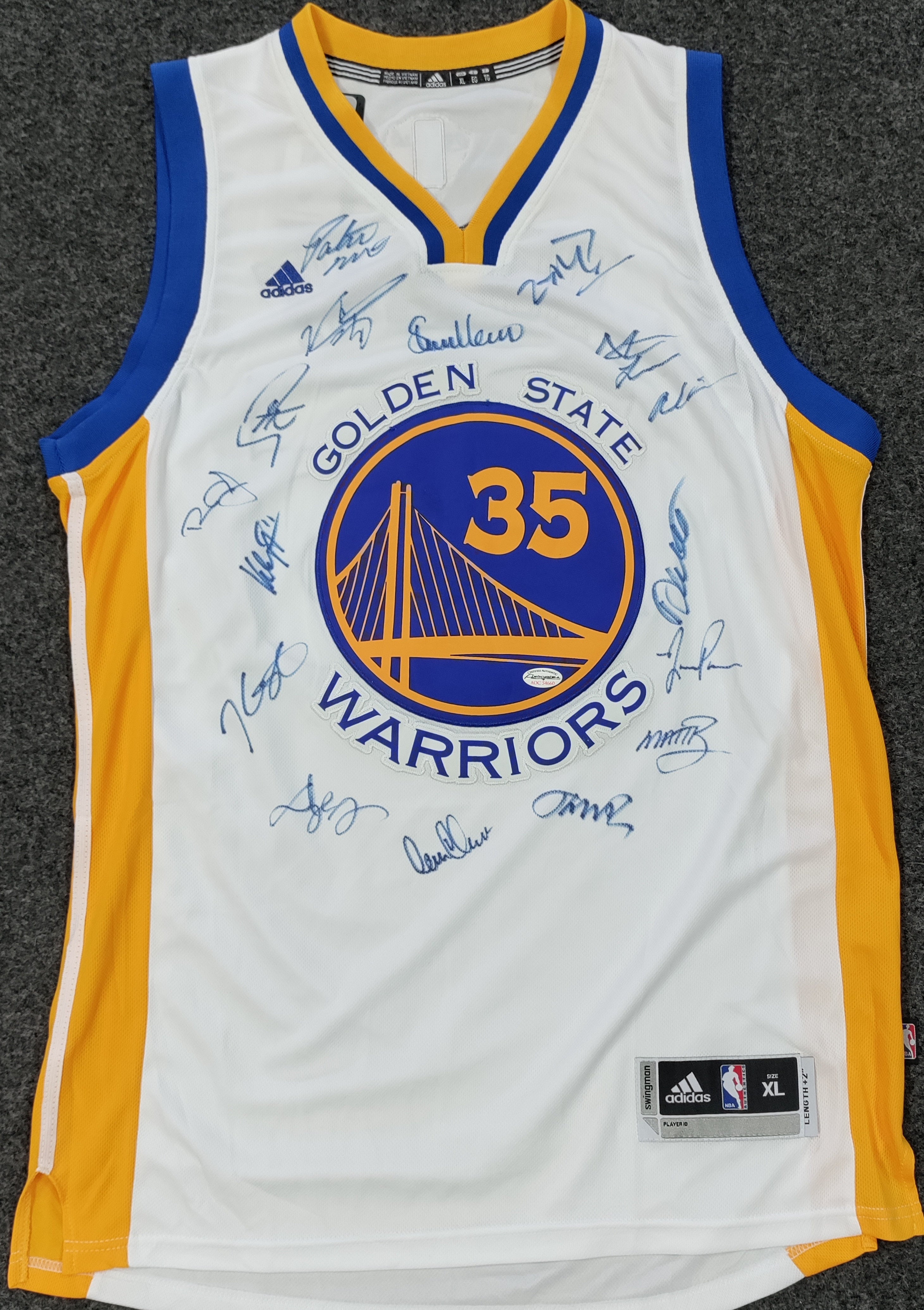 Adidas Golden State Warriors New Jersey 2016 Kevin Durant Golden