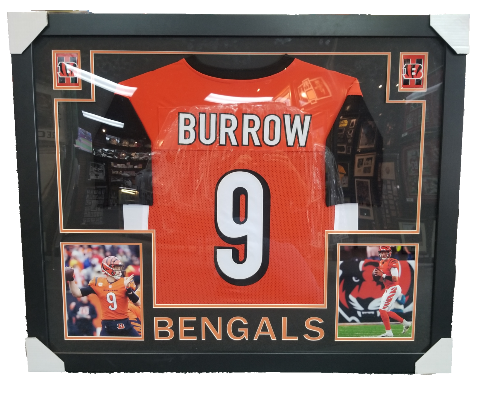 framed joe burrow jersey