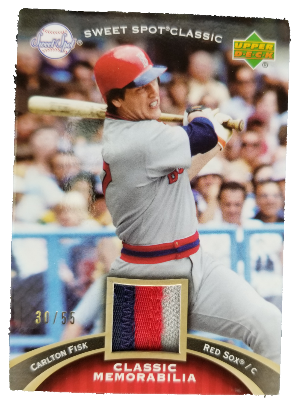 2007 Upper Deck Sweet Spot Classic Carlton Fisk Memorabilia Red Sox #CM-CF1  – Collectors Crossroads
