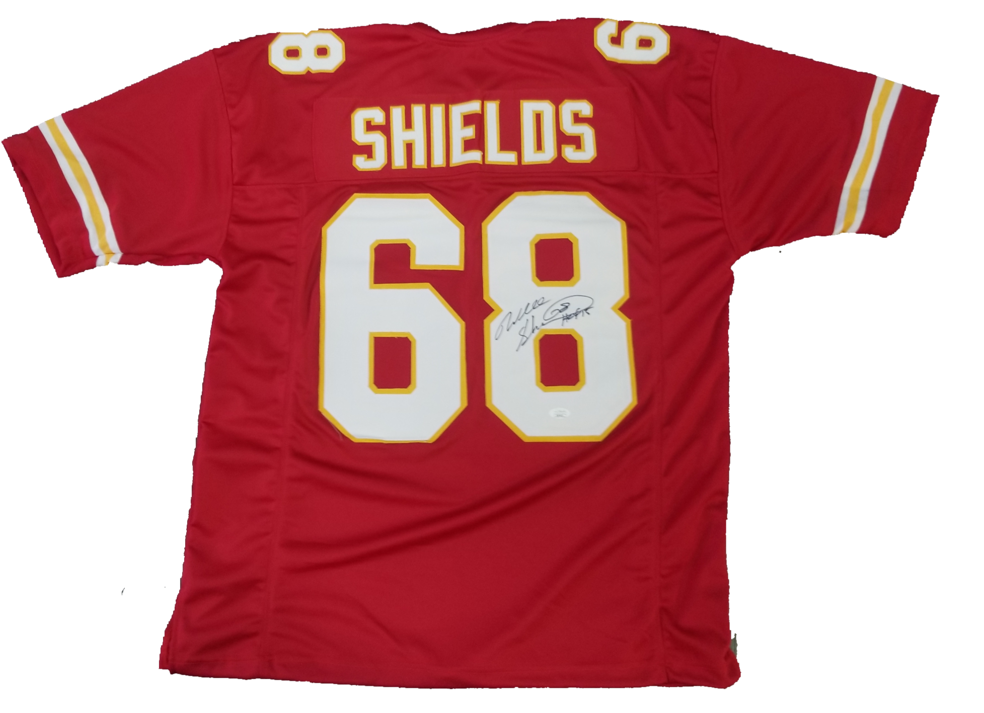 WILL SHIELDS AUTOGRAPHED CUSTOM CHIEFS JERSEY TRISTAR COA Hof