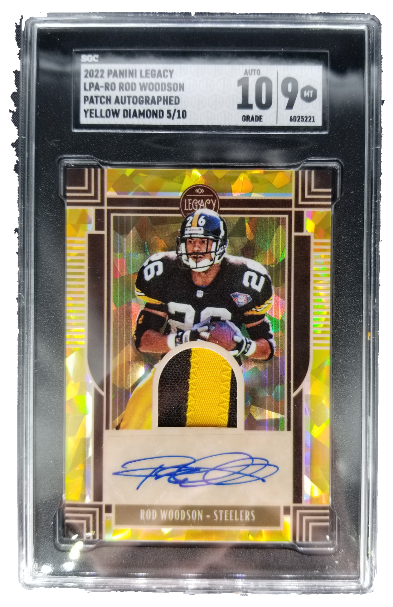 Rod Woodson Legacy Autographed Card /10 SGC 9 – All In Autographs