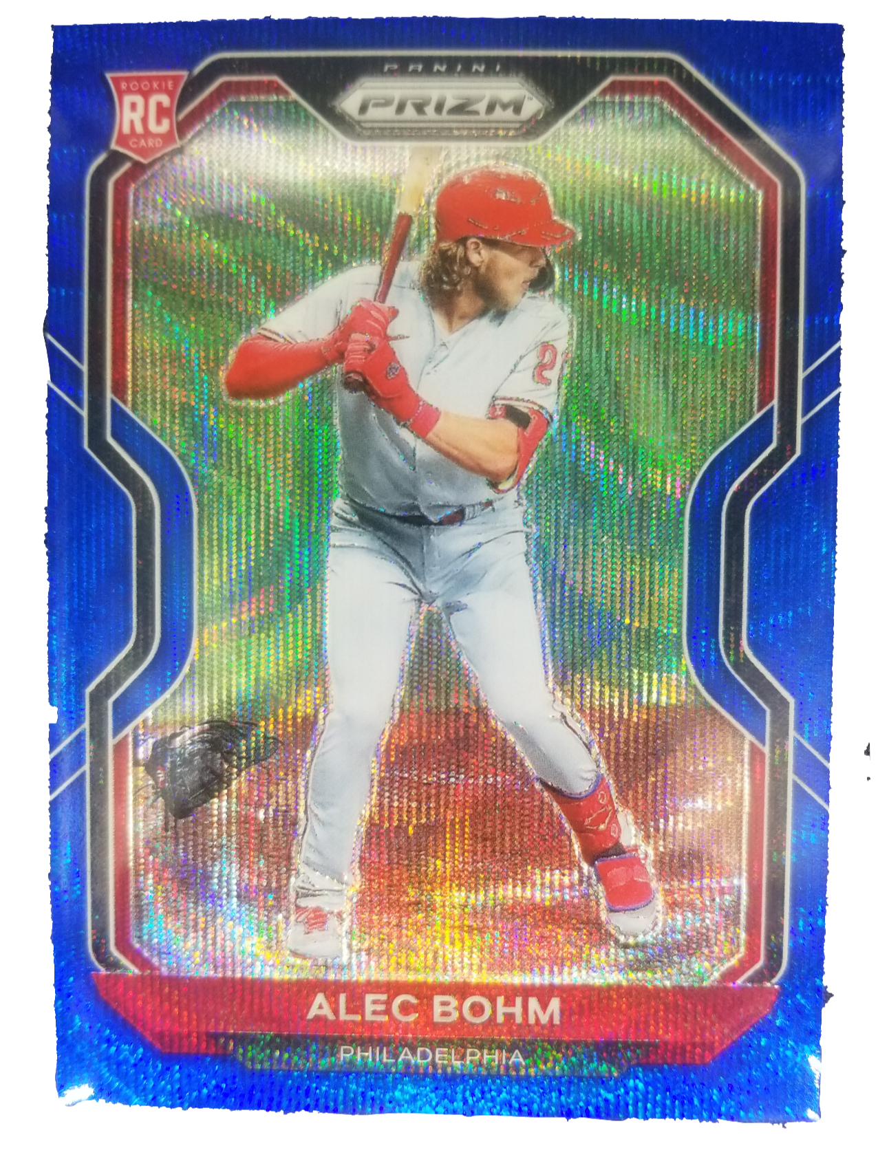 2021 Panini Prizm Alec Bohm Blue Wave /60 – All In Autographs