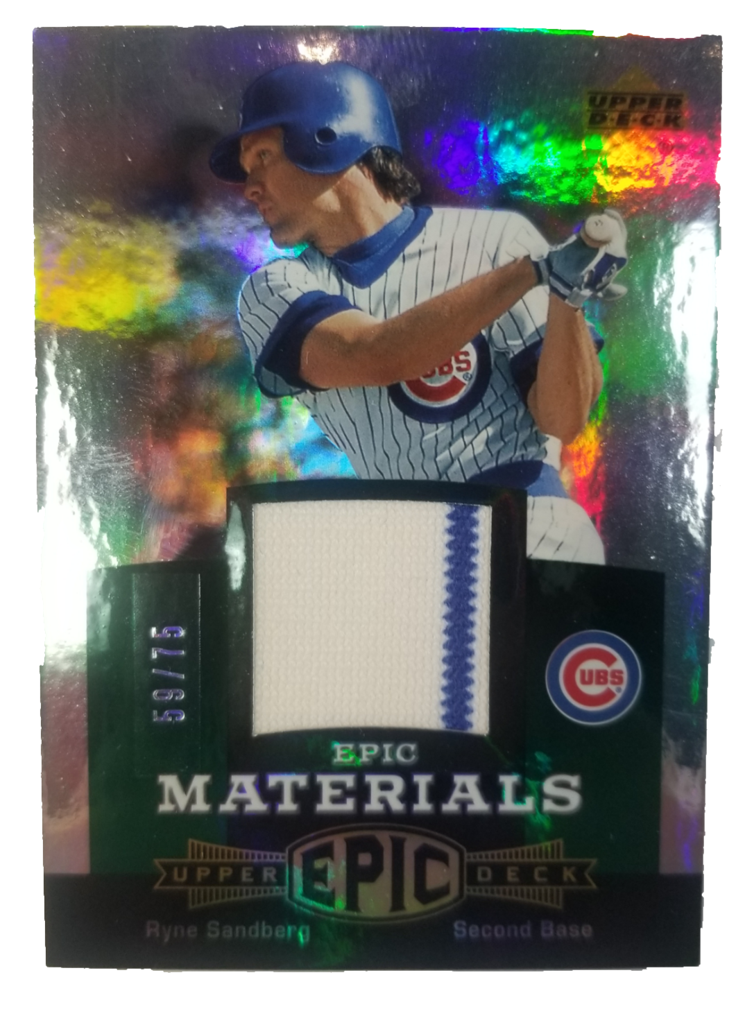 2006 Upper Deck Epic Materials Ryne Sandberg Chicago Cubs Jersey /75 – All  In Autographs
