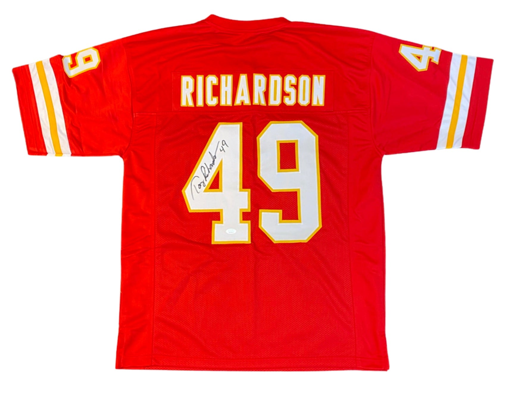 Kansas City Chiefs legend Tony Richardson Pro Bowl jersey and mini helmets.