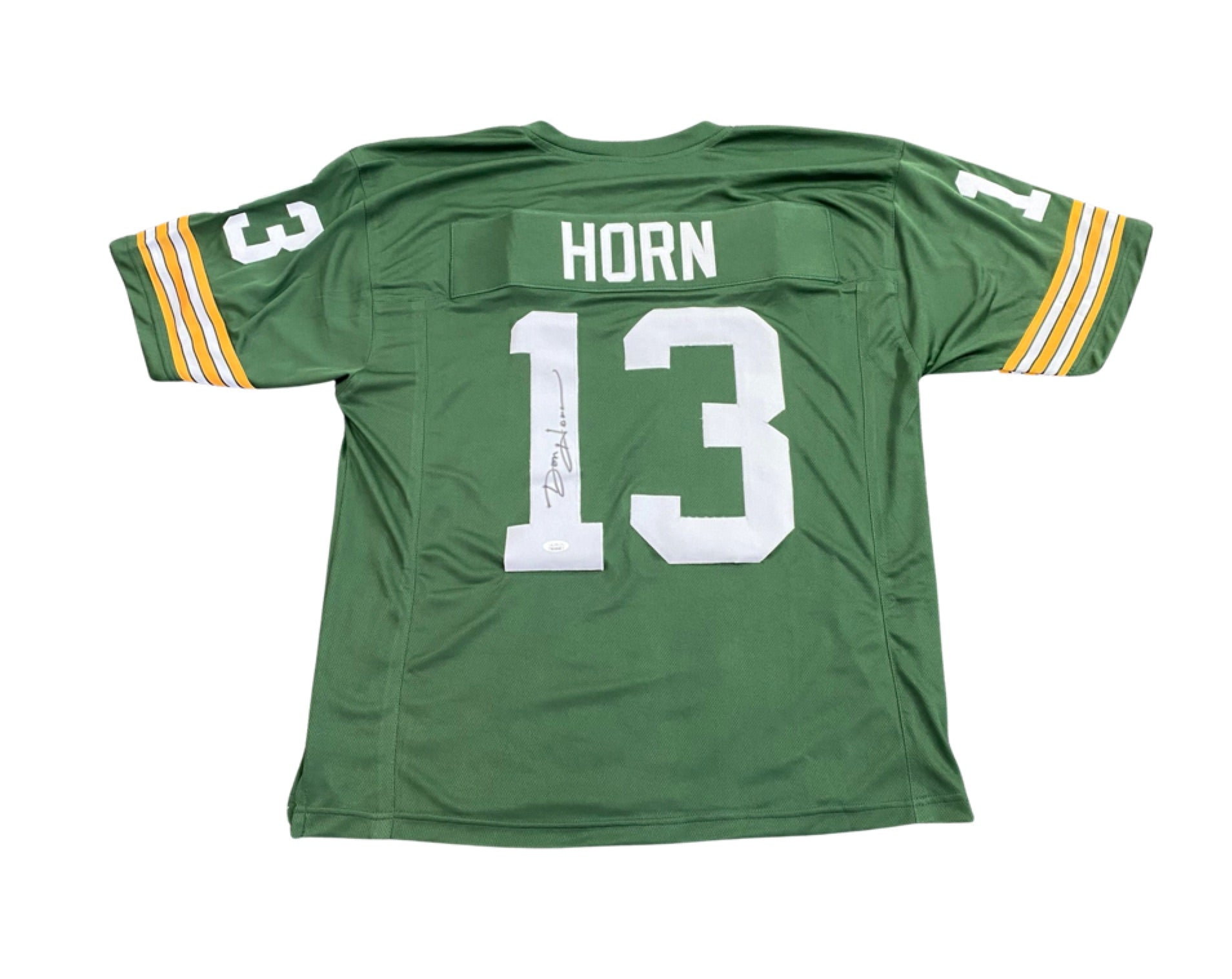 DON HORN SIGNED 3/4 SLEEVE CUSTOM PACKERS JERSEY W