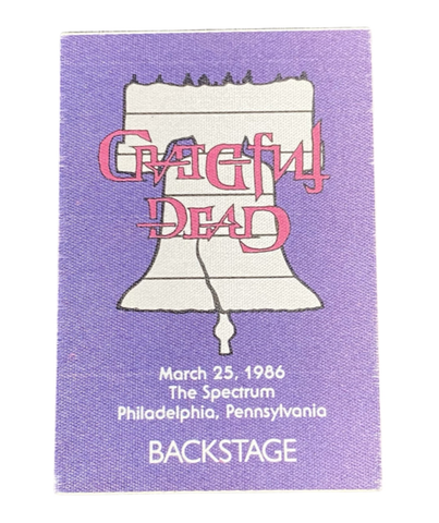 Grateful Dead Backstage Pass - March 25, 1986 The Spectrum, Philadelphia PA