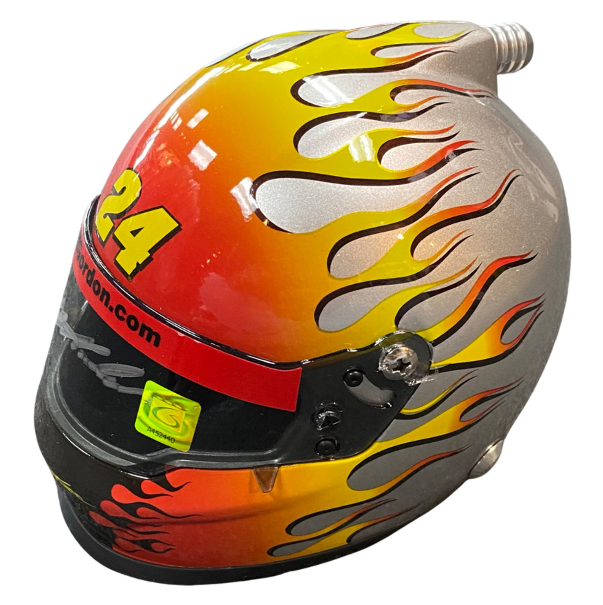 Jeff Gordon Signed Mini Racing Helmet with Career Highlights 1:3