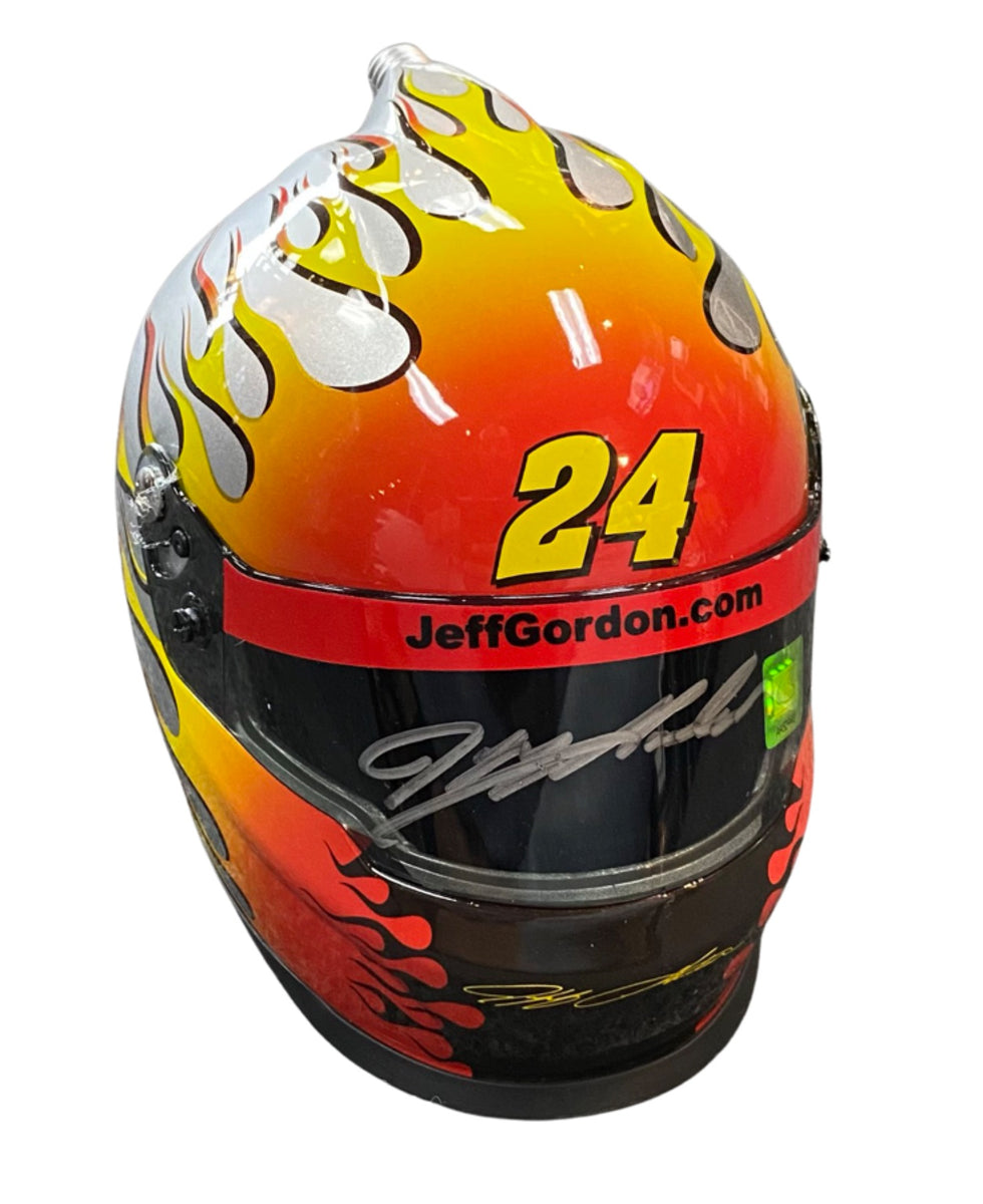 Jeff Gordon Mini Helmet Jeff Gordon Signed Mini Racing Helmet With
