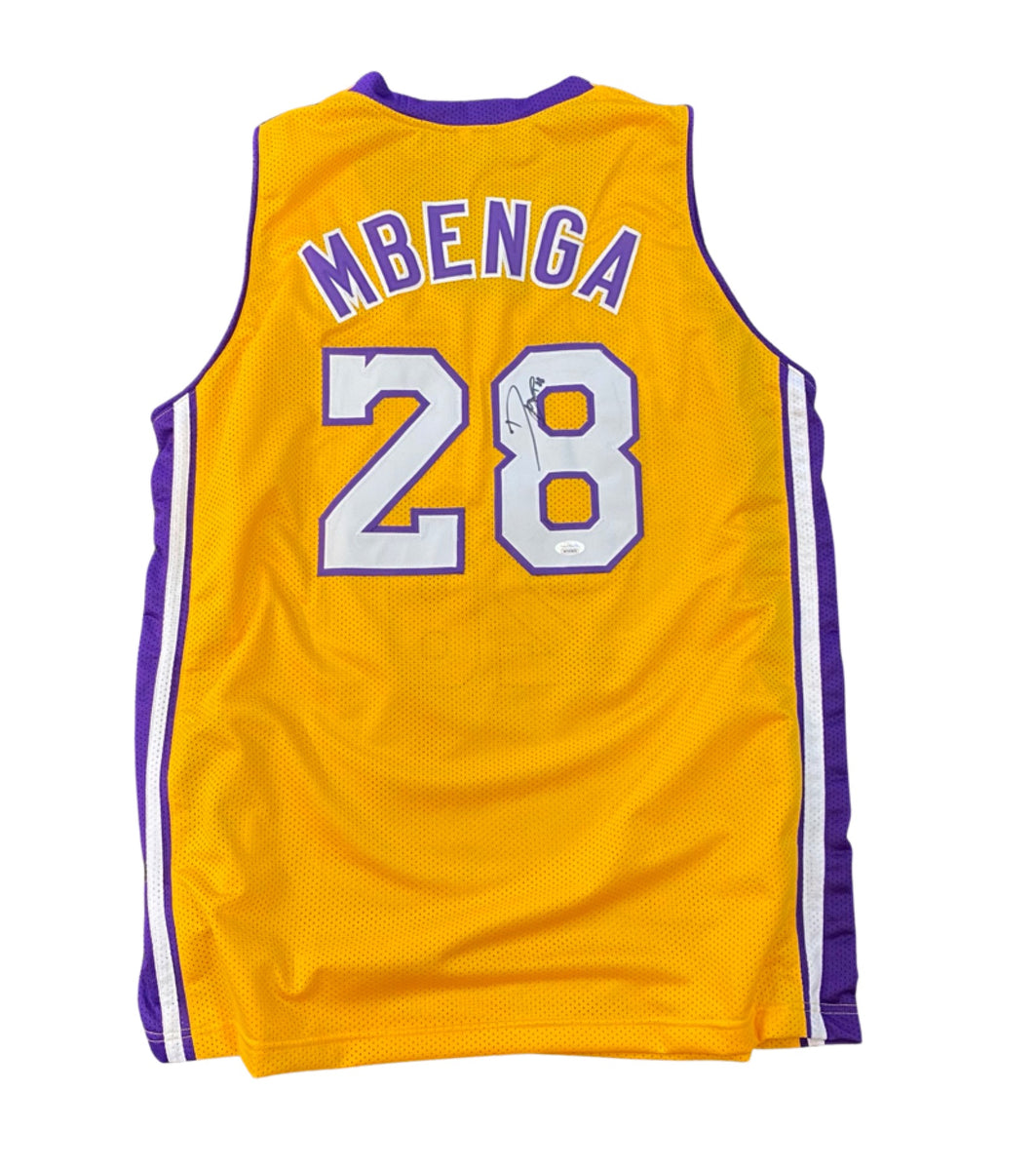 DJ Mbenga Signed Los Angeles Lakers 11x14 Photo BECKETT BAS