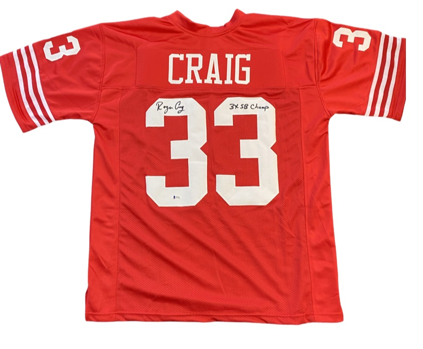 Roger Craig San Francisco 49ers Signed Jersey - Red - Beckett COA – All In  Autographs