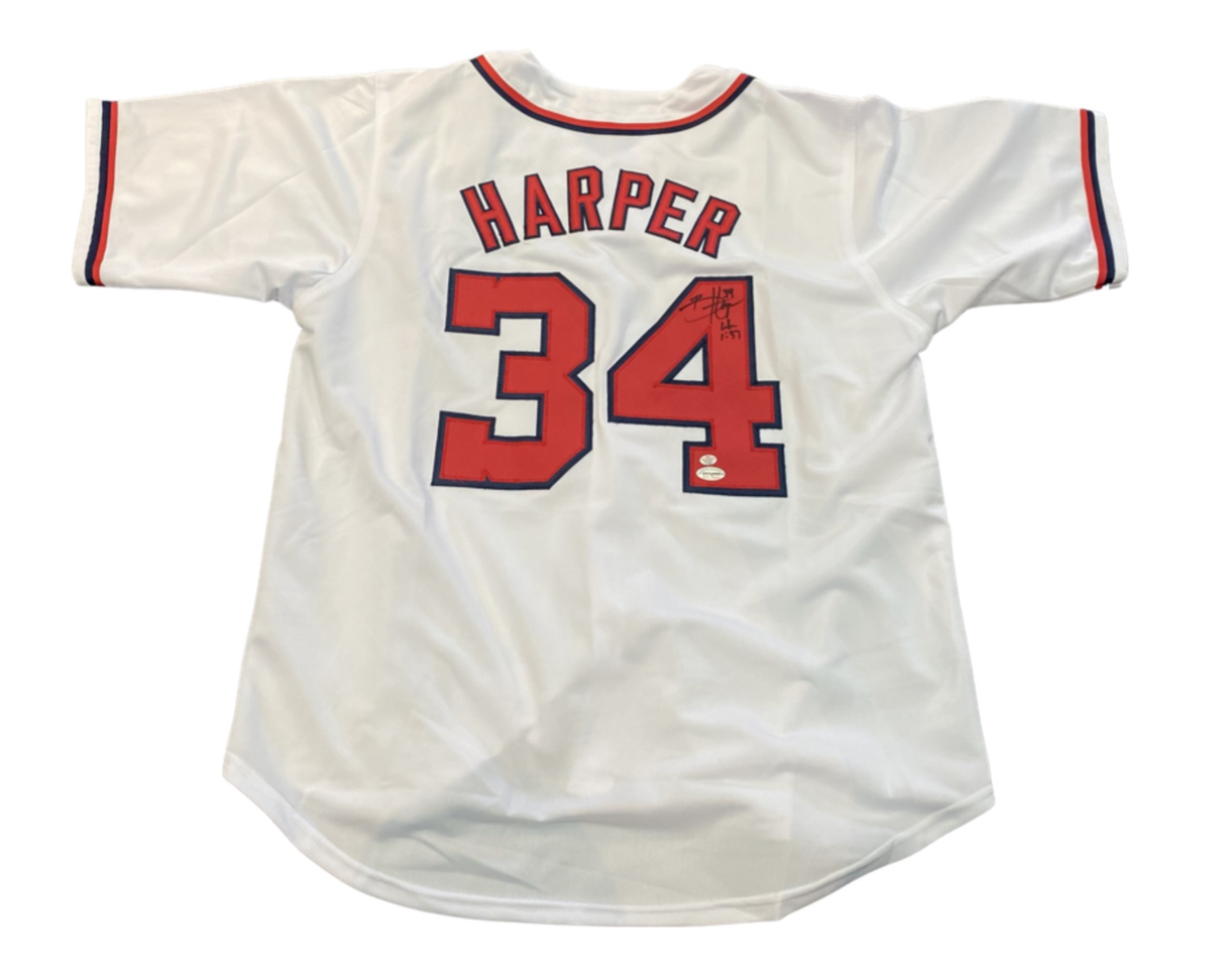 Bryce Harper Washington Nationals Autographed Jersey - White – All