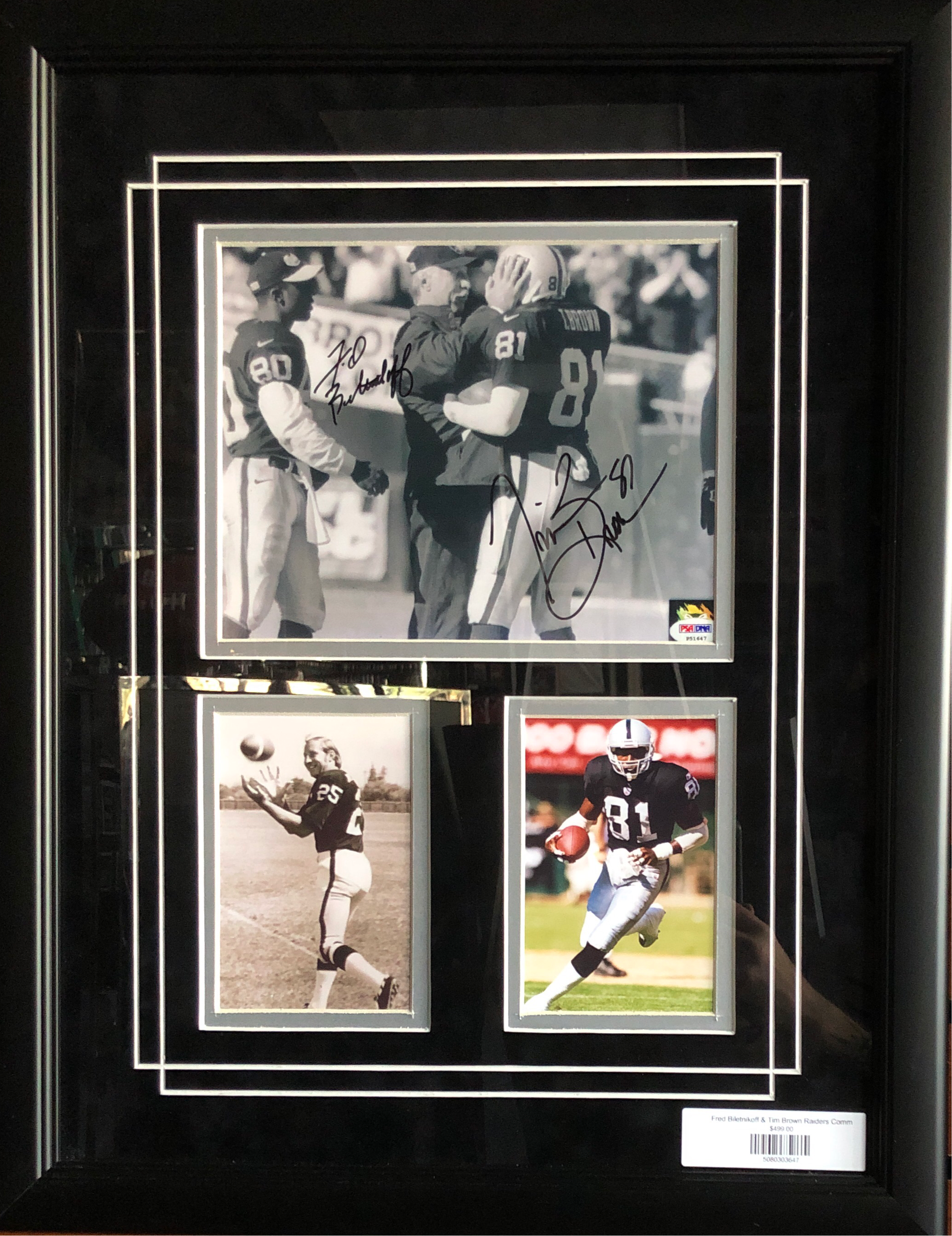 Tim Brown Autographed Signed Oakland Raiders Framed Jersey 