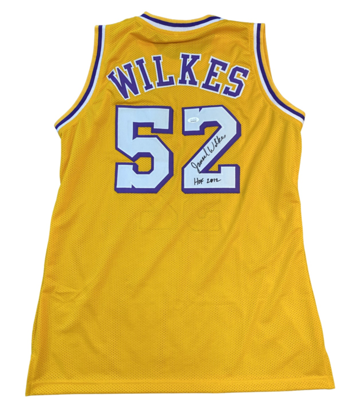 Jamaal Wilkes Signed Los Angeles Lakers Purple Home Picture Jersey (JS –