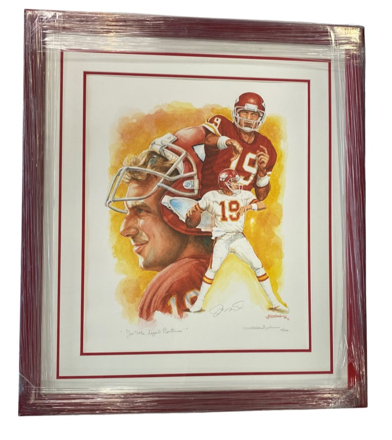 Joe Montana KC Chiefs Litho by Delgado # 26/530 – All In Autographs