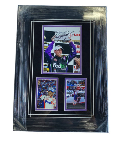 Denny Hamlin NASCAR Signed Photo Collage