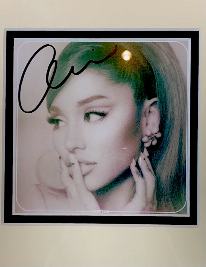 Ariana Grande Signed CD - “Positions” -Framed 10x16 – All In