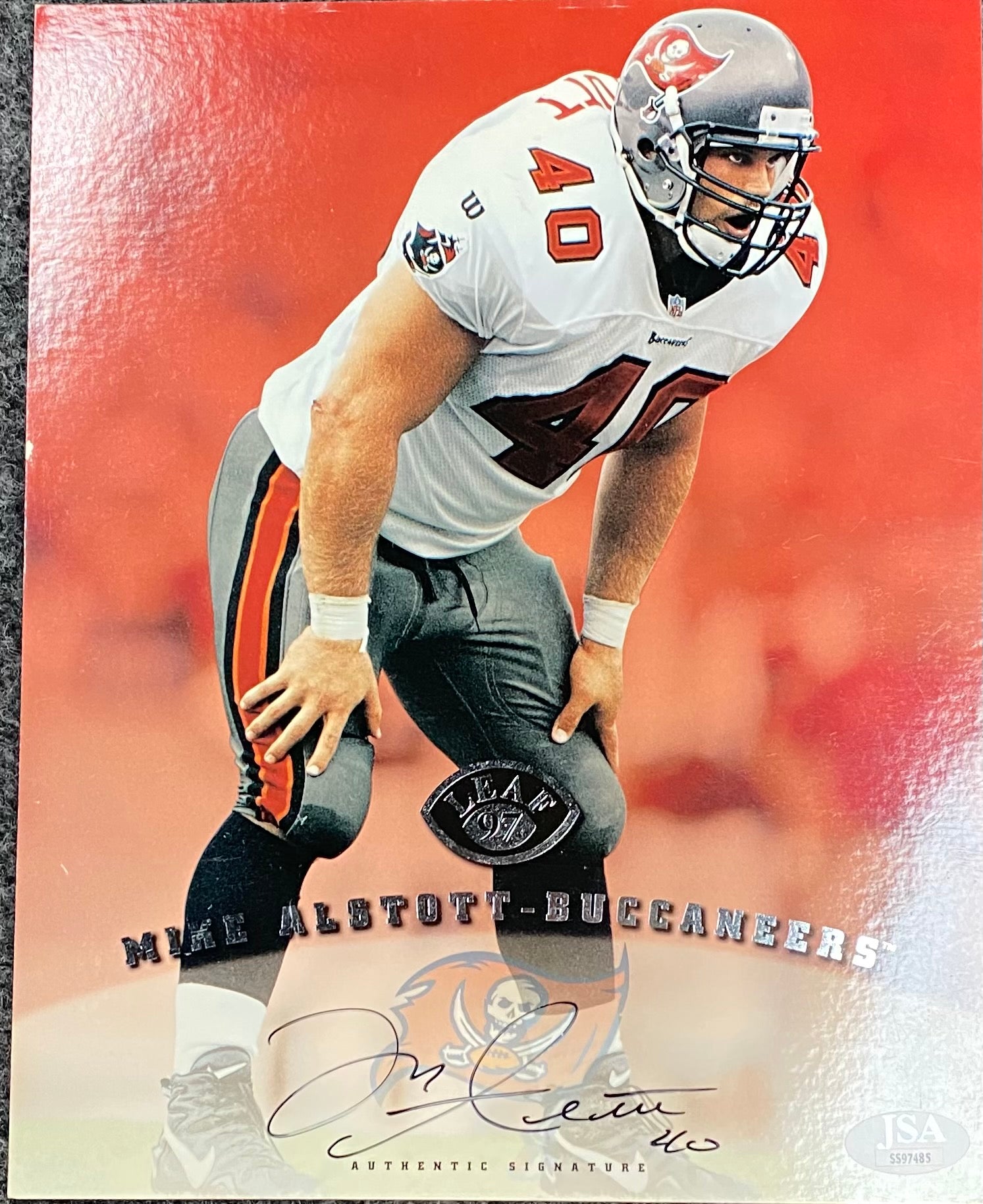 Mike Alstott Authentic Signed 8x10 Photo Autographed JSA