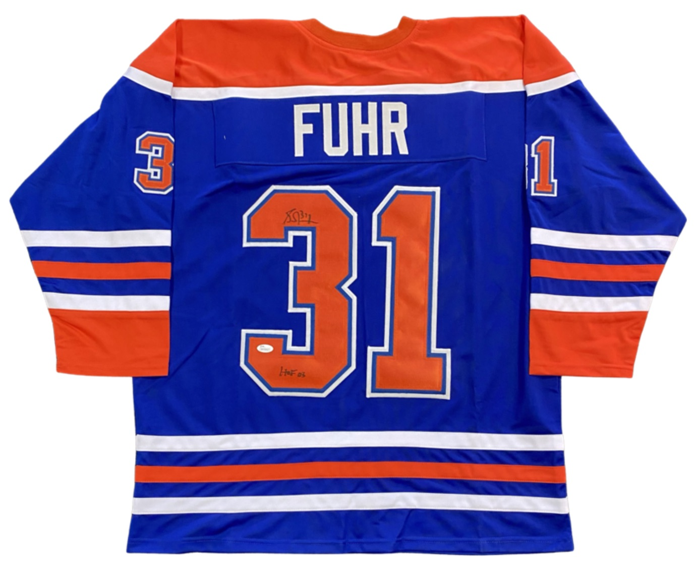 Grant Fuhr Signed Autographed Edmonton Oilers Hockey Jersey - JSA