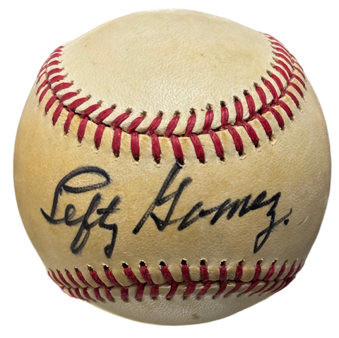 Lefty Gomez Signed Authentic Baseball