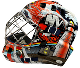 2013-14 New York Islanders Team Signed Goalie Helmet JSA LOA