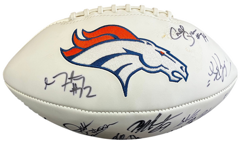 Denver Broncos Signed Football with 12 Signatures