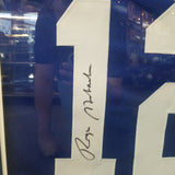 Roger Staubach Dallas Cowboys Signed Framed Jersey - Blue JSA COA