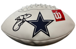 Emmitt Smith Signed Football With Cowboys Logo JSA COA