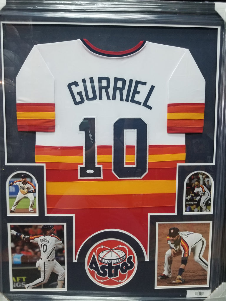 Yulieski Gurriel Signed Framed Astros Jersey (Rainbow Nike) With