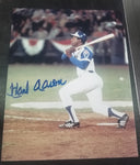 Hank Aaron Reprint Signature 8x10 Photo (Blue)