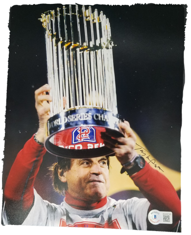 Tony La Russa Signed 8X10 Beckett COA