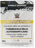 Angelo Dawkins 2021 Topps Fully Loaded Turnbuckle Autographed Card #P-AD /99