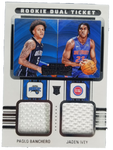 2022-23 Paolo Banchero And Jaden Ivey Rookie Dual Ticket Swatch Card #RT2-PJI