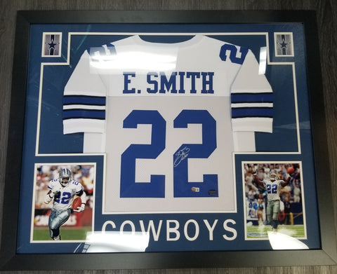 Emmitt Smith Signed Framed Jersey Beckett Authenticated