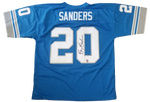 Barry Sanders Signed Blue Detroit Lions Jersey SSM COA