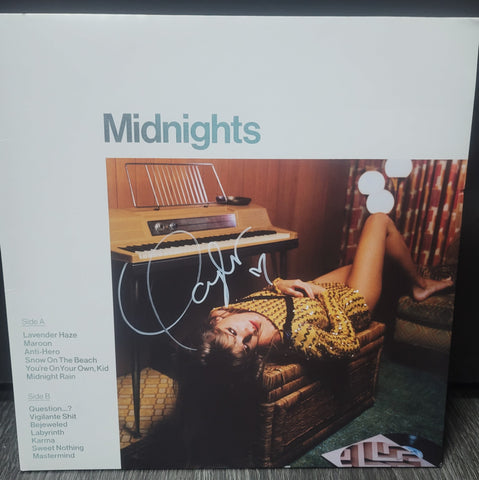 Taylor Swift Signed "Midnights" Vinyl Record LP  With LOA
