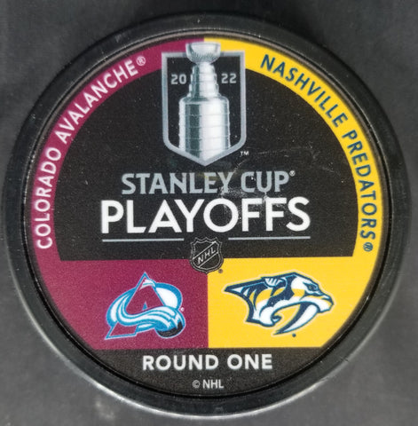 2022 Colorado Avalanche Round 1 Puck