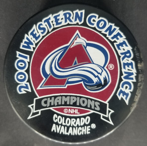 2001 Colorado Avalanche Wester Conference Champions Puck