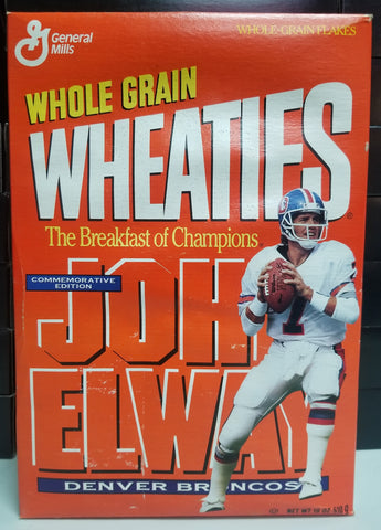 John Elway Denver Broncos Wheaties Cereal Box Commemorative edition box