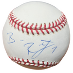 Ben Roethlisberger signed Baseball with glove stand