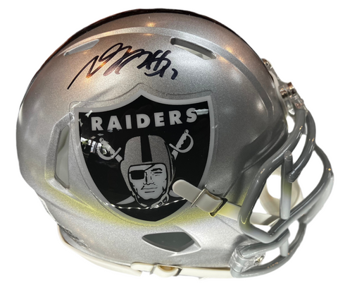 Devante Adams Signed Raiders Mini Helmet Beckett COA