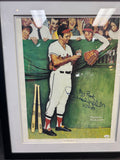 Brooks Robinson Autographed Norman Rockwell Print Authenticated 22x25 framed piece