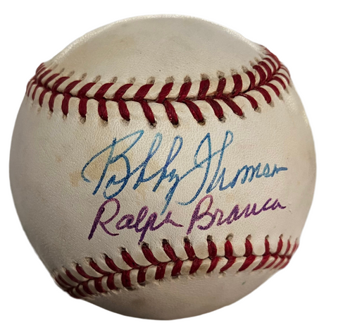 Bobby Thomson & Ralph Branca Signed Authentic Baseball