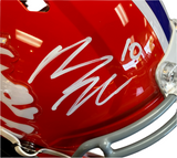 Bo Nix Signed Full Size Authentic Throwback Denver  Broncos Orange Authentic Helmet Beckett COA