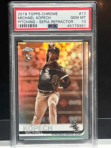 2019 Topps Chrome #17 Michael Kopech Pitching- Sepia Refractor