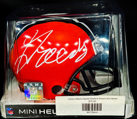 Greedy Williams Signed Cleveland Browns Mini Helmet